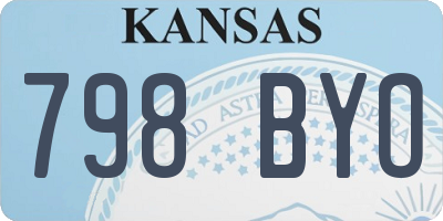 KS license plate 798BYO
