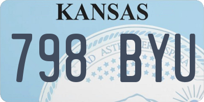 KS license plate 798BYU