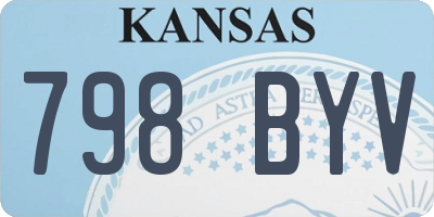 KS license plate 798BYV