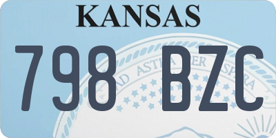 KS license plate 798BZC