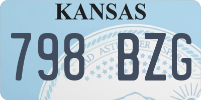 KS license plate 798BZG