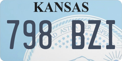 KS license plate 798BZI