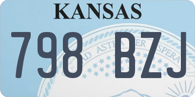 KS license plate 798BZJ