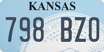 KS license plate 798BZO