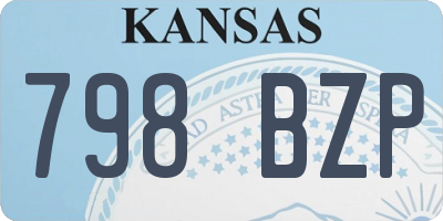 KS license plate 798BZP