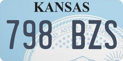 KS license plate 798BZS