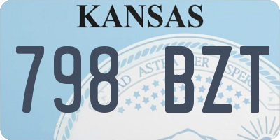KS license plate 798BZT