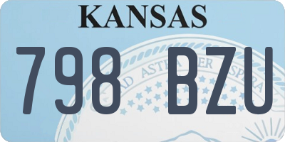 KS license plate 798BZU