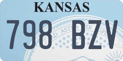 KS license plate 798BZV