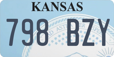 KS license plate 798BZY