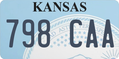 KS license plate 798CAA