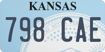 KS license plate 798CAE
