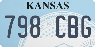 KS license plate 798CBG