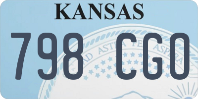 KS license plate 798CGO
