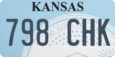 KS license plate 798CHK