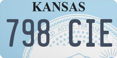 KS license plate 798CIE