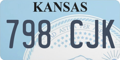 KS license plate 798CJK