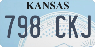 KS license plate 798CKJ