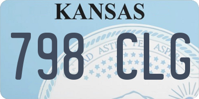 KS license plate 798CLG