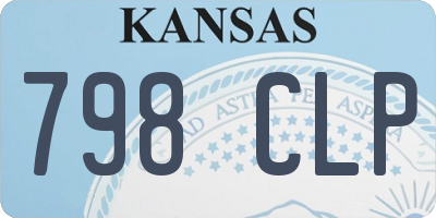 KS license plate 798CLP