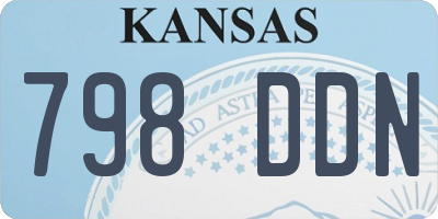 KS license plate 798DDN