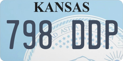 KS license plate 798DDP