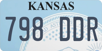 KS license plate 798DDR