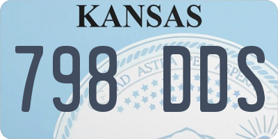 KS license plate 798DDS