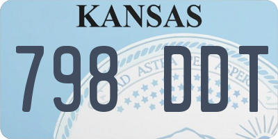 KS license plate 798DDT
