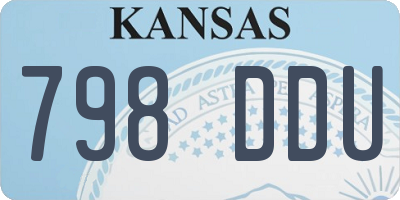 KS license plate 798DDU