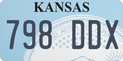 KS license plate 798DDX