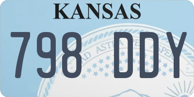 KS license plate 798DDY