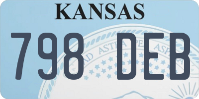 KS license plate 798DEB