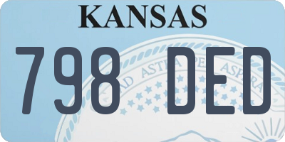 KS license plate 798DED