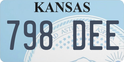 KS license plate 798DEE