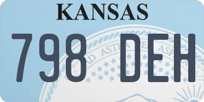 KS license plate 798DEH