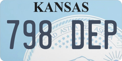 KS license plate 798DEP