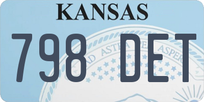 KS license plate 798DET