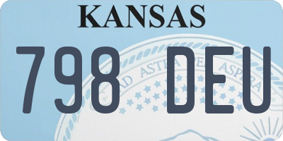 KS license plate 798DEU