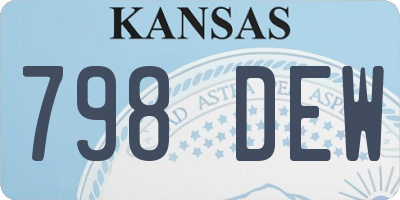 KS license plate 798DEW
