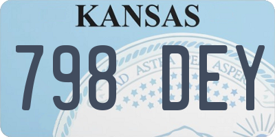 KS license plate 798DEY