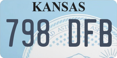 KS license plate 798DFB