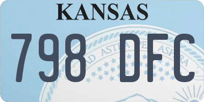 KS license plate 798DFC