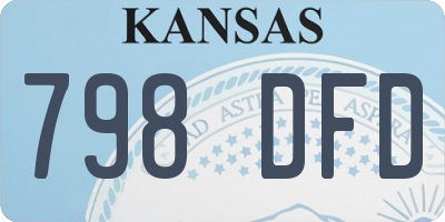 KS license plate 798DFD