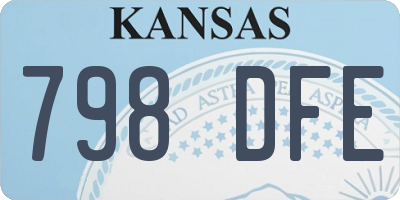 KS license plate 798DFE