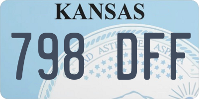 KS license plate 798DFF