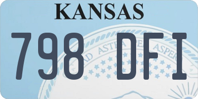 KS license plate 798DFI