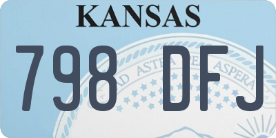 KS license plate 798DFJ
