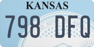KS license plate 798DFQ