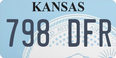 KS license plate 798DFR